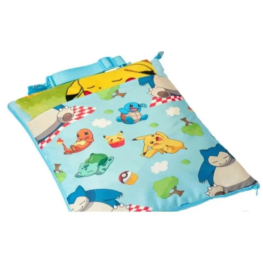 NEW Pokemon Outdoor Picnic Blanket & Beach Towel Set Zip‎ Closure Washable Gift